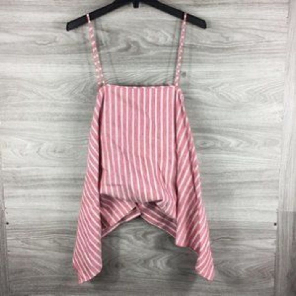 Leith Red Ruffled Back Tank Top - Picture 3 of 7